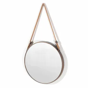 19" Round Mirror with Hanging Rope - Gild Alias Wall Mirror