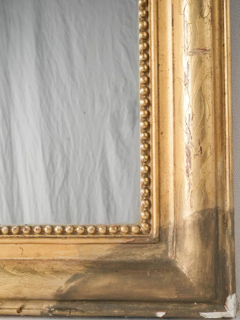 19th-century Louis Philippe mirror w/ bright gilt finish 38¼" x 26½"