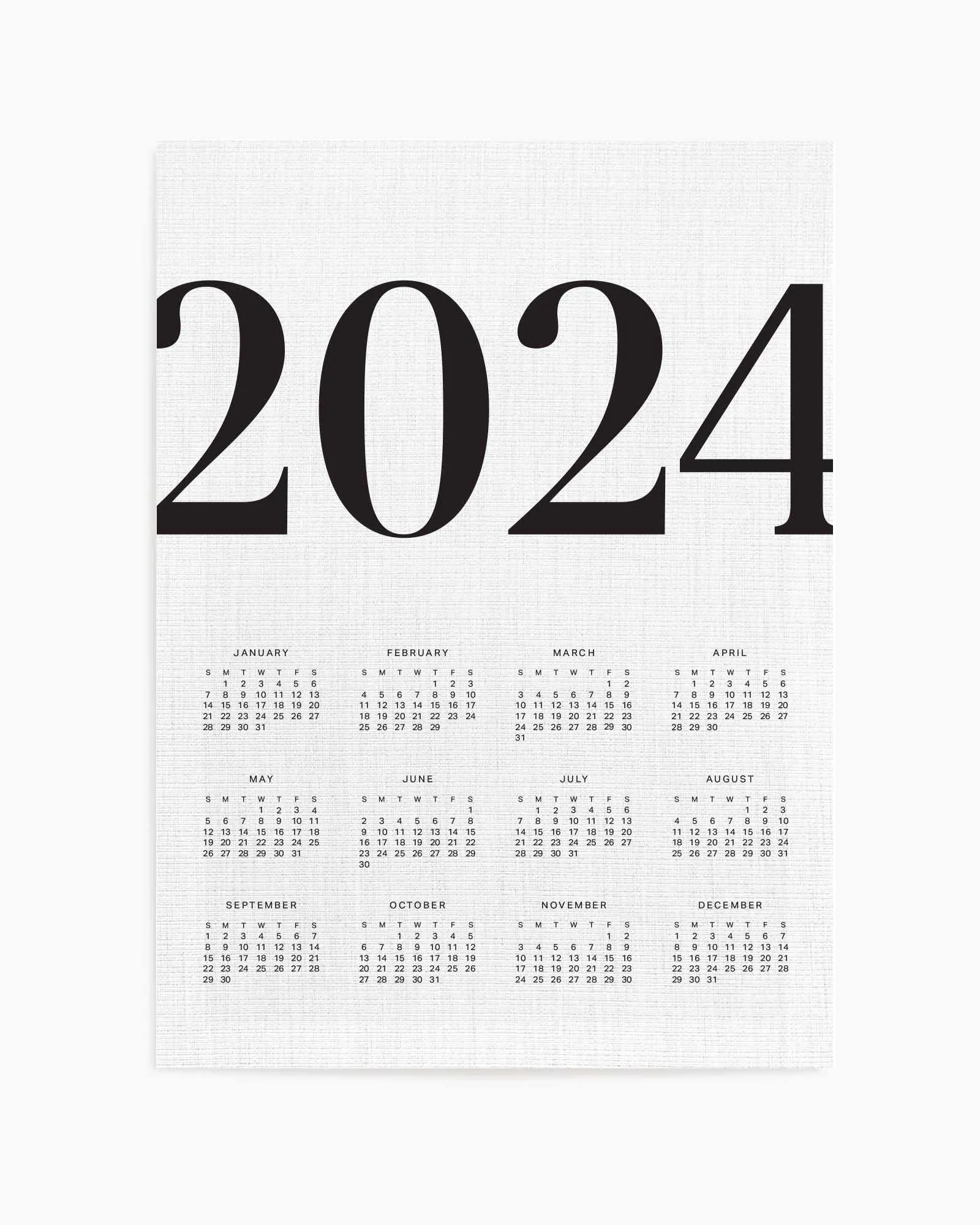 2024 Vogue Calendar in Linen | Art Print