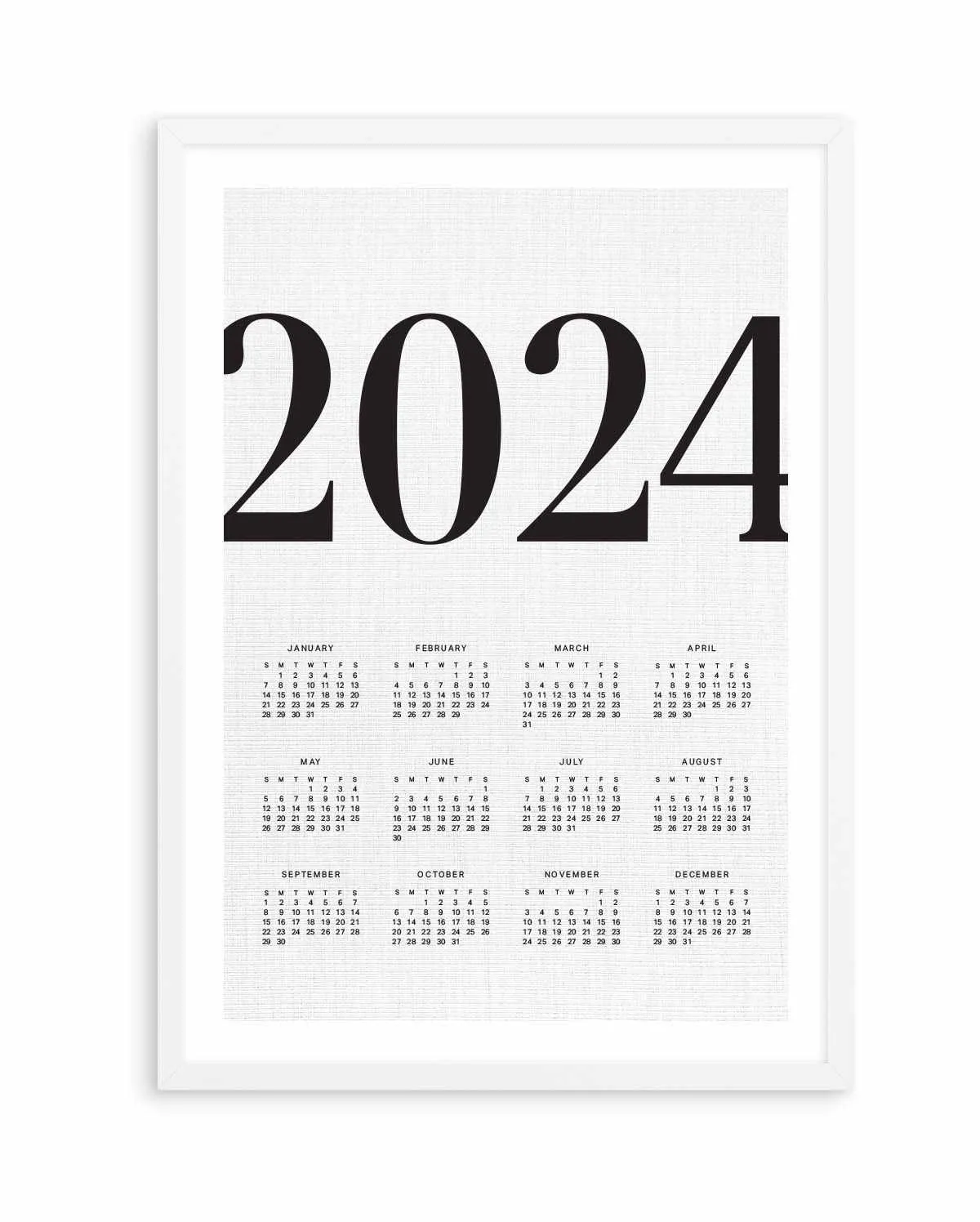 2024 Vogue Calendar in Linen | Art Print