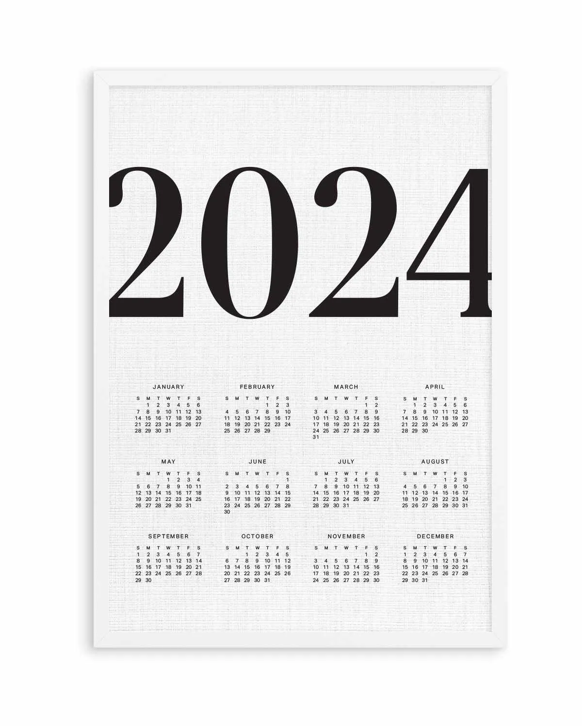 2024 Vogue Calendar in Linen | Art Print