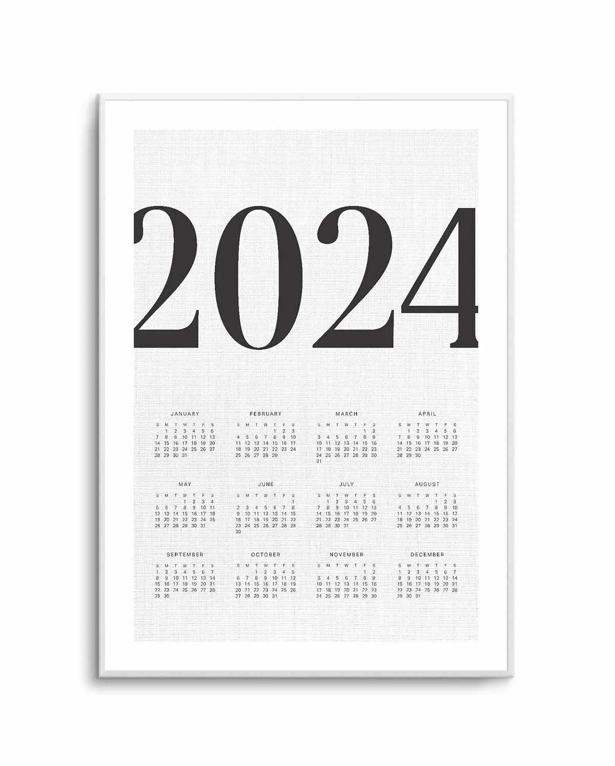 2024 Vogue Calendar in Linen | Art Print
