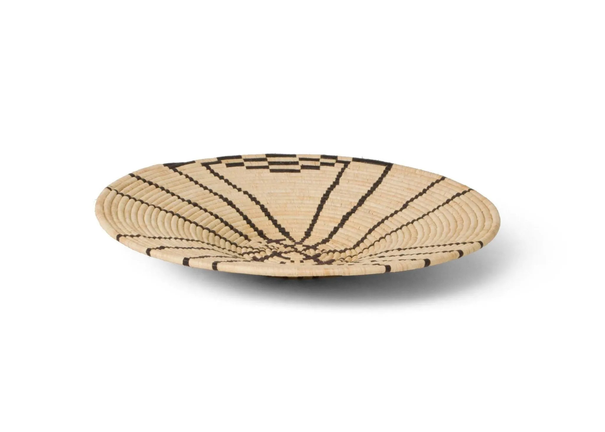 20" Large Wall Decor Basket in Black and Natural