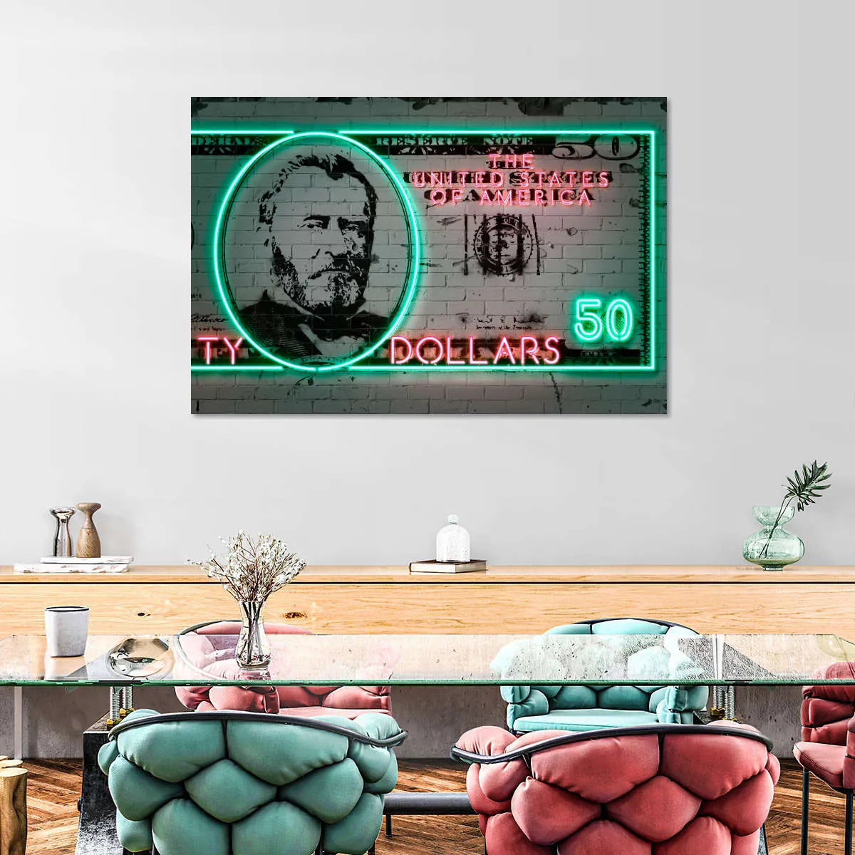 50 Dollars Wall Art