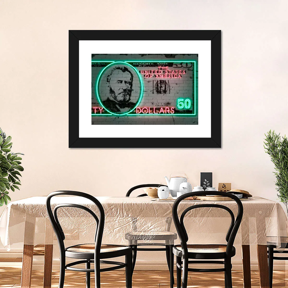 50 Dollars Wall Art