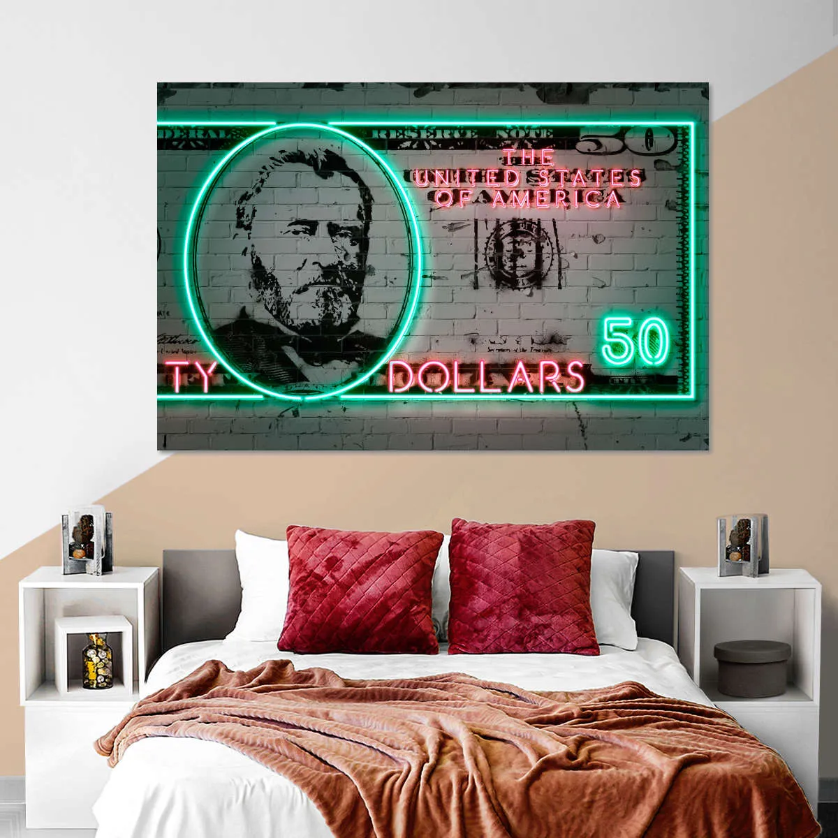 50 Dollars Wall Art