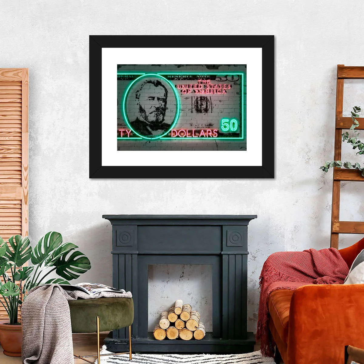 50 Dollars Wall Art