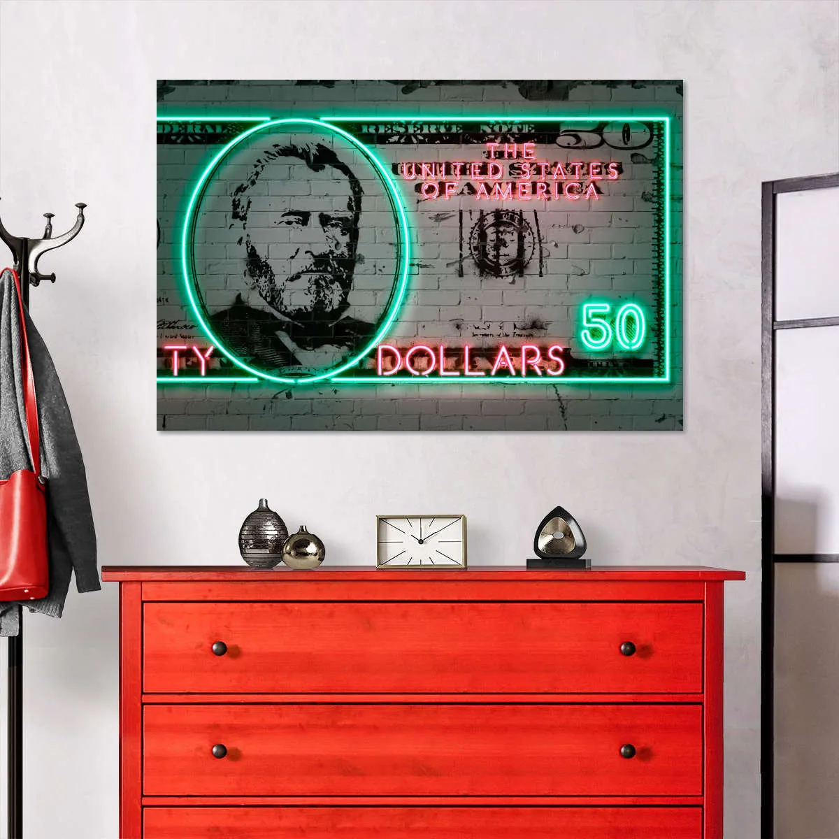 50 Dollars Wall Art