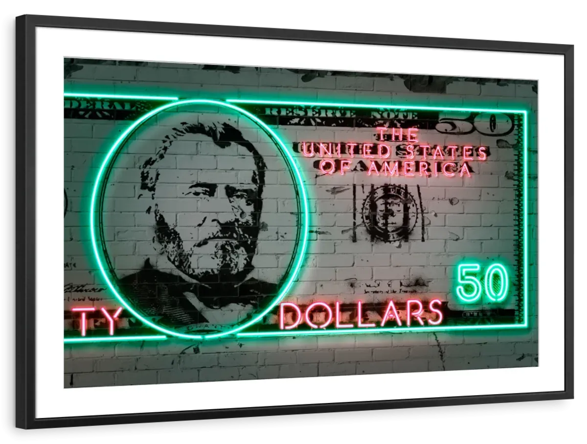 50 Dollars Wall Art
