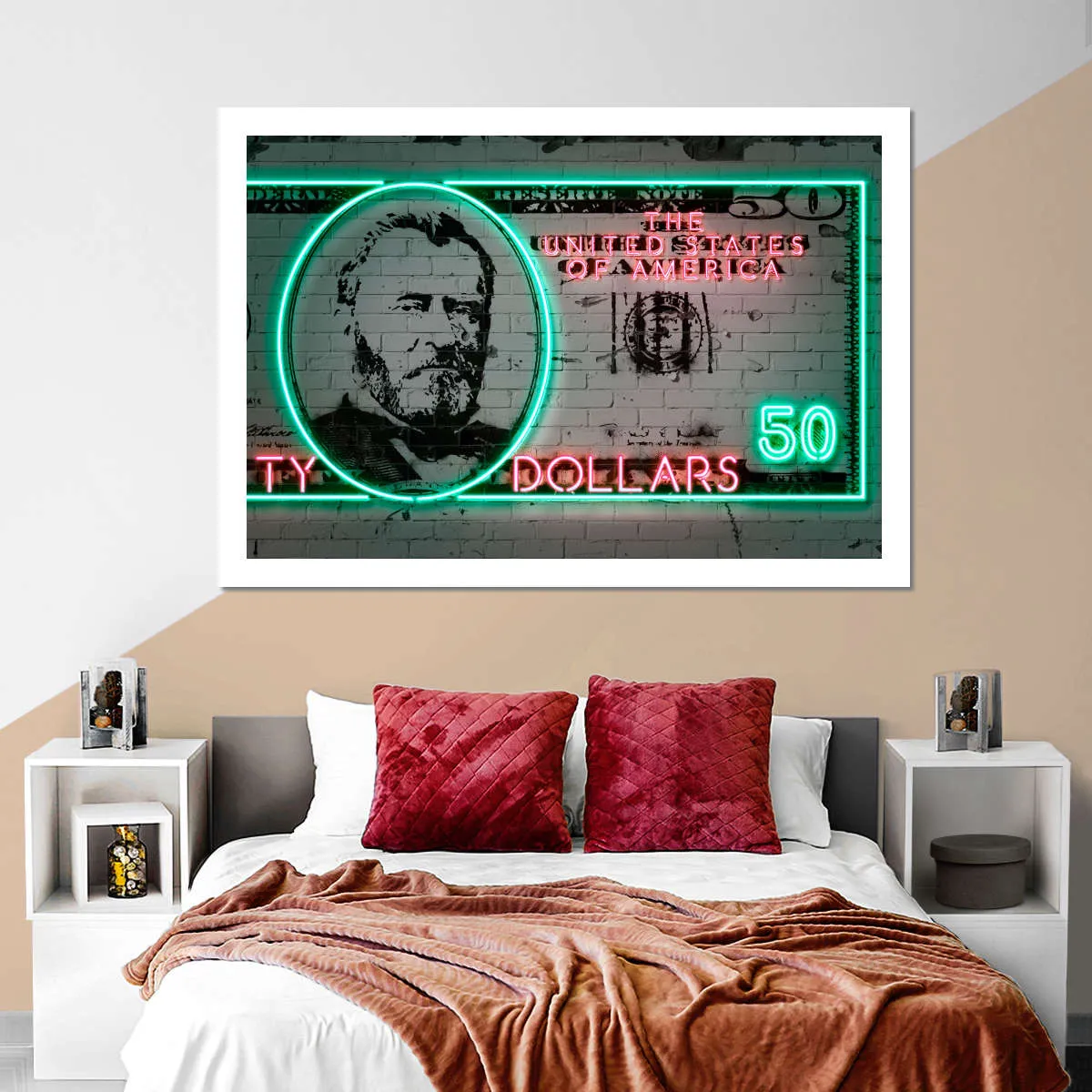 50 Dollars Wall Art