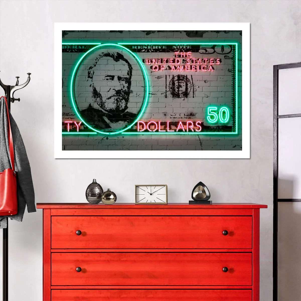 50 Dollars Wall Art