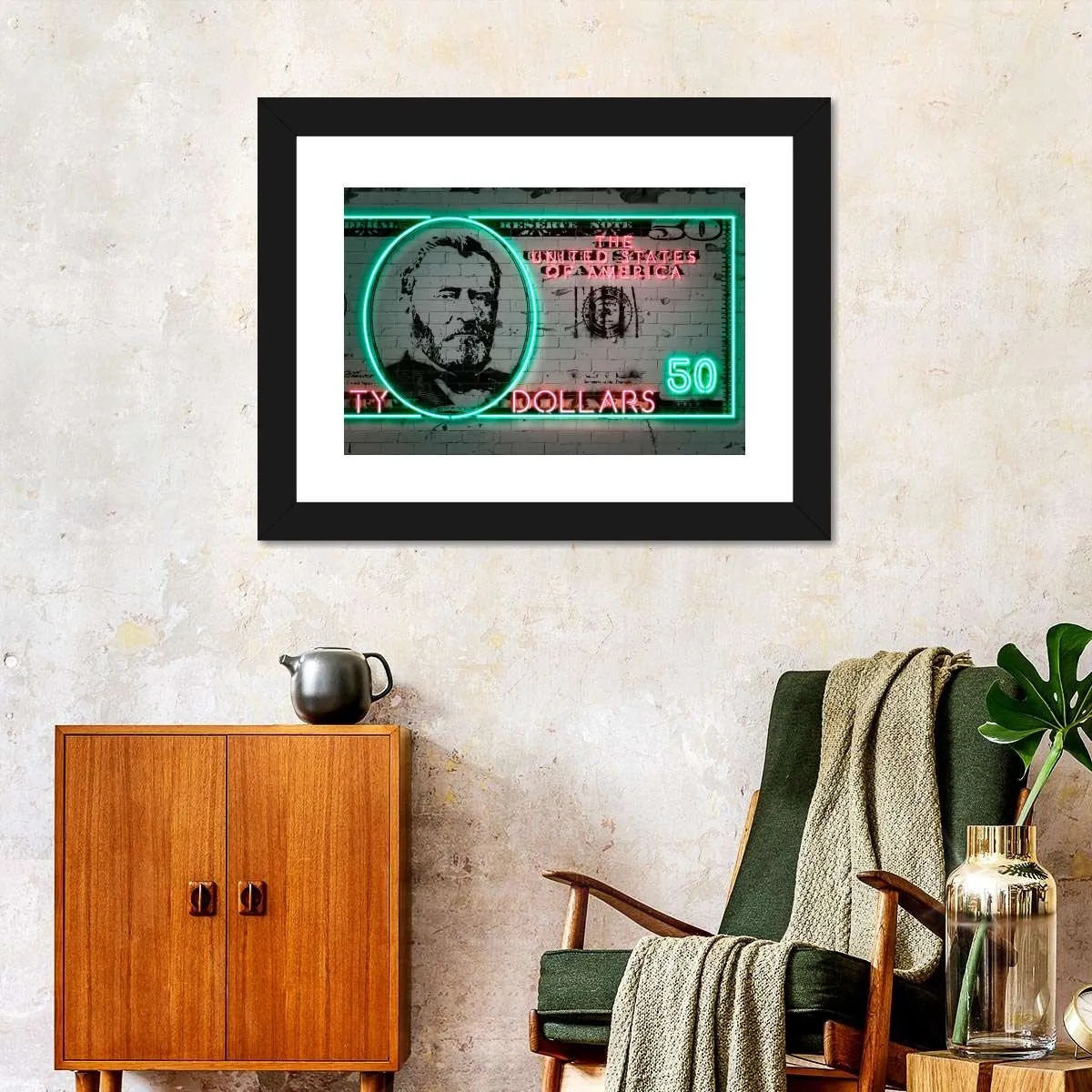 50 Dollars Wall Art
