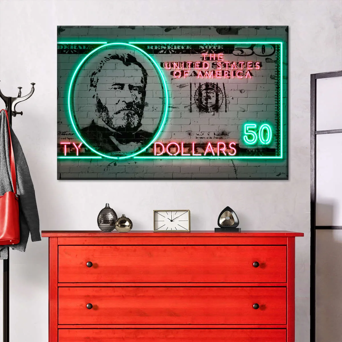 50 Dollars Wall Art