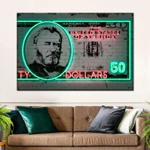 50 Dollars Wall Art
