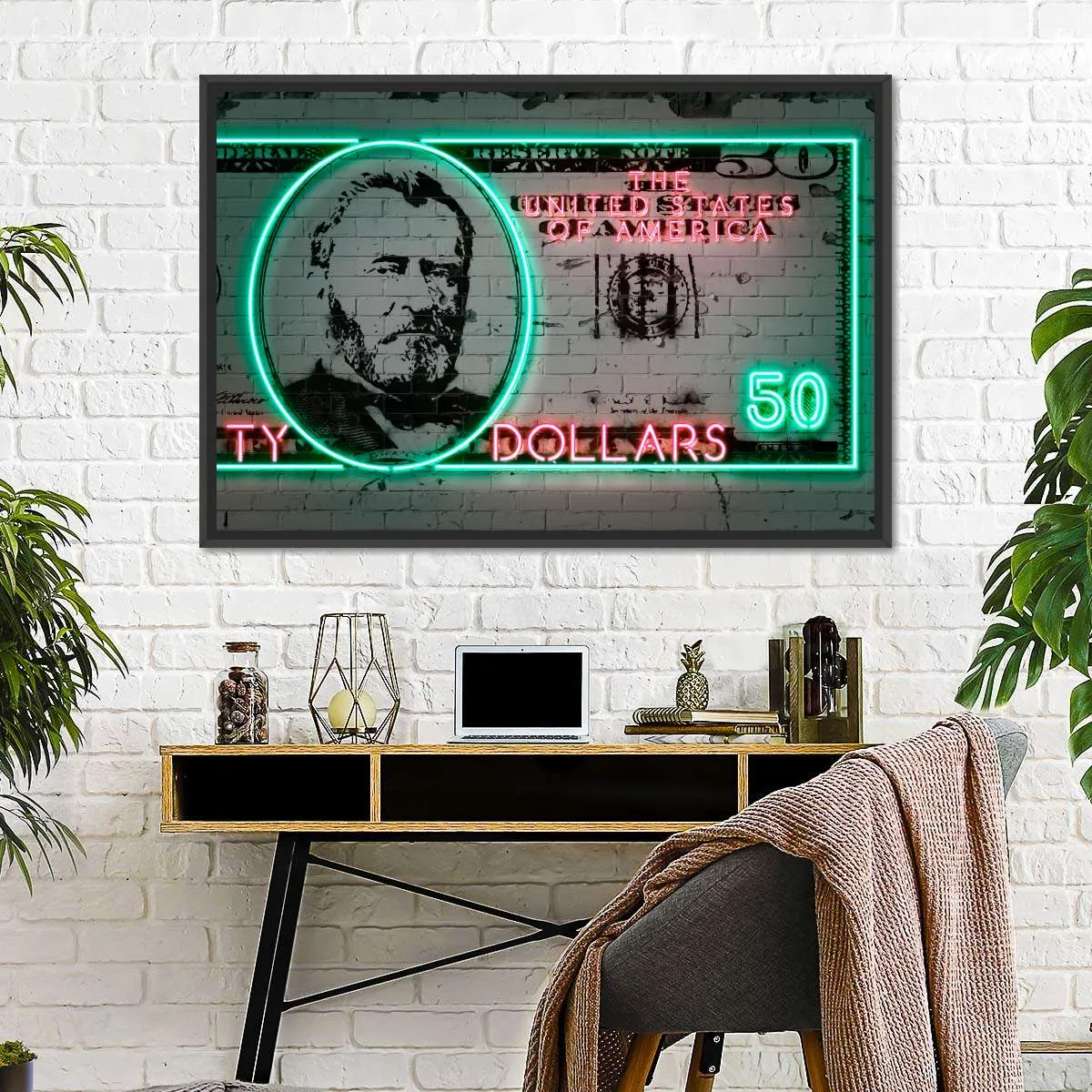50 Dollars Wall Art