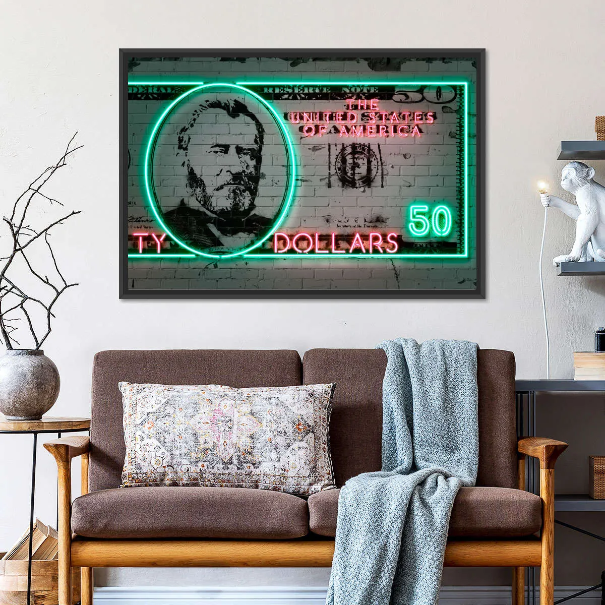50 Dollars Wall Art