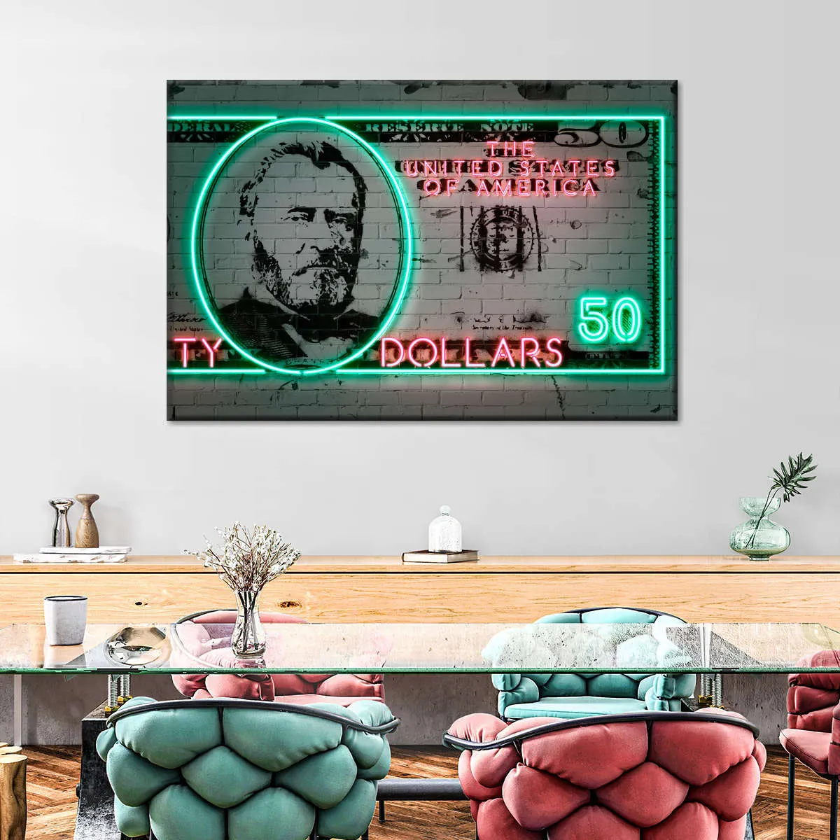 50 Dollars Wall Art