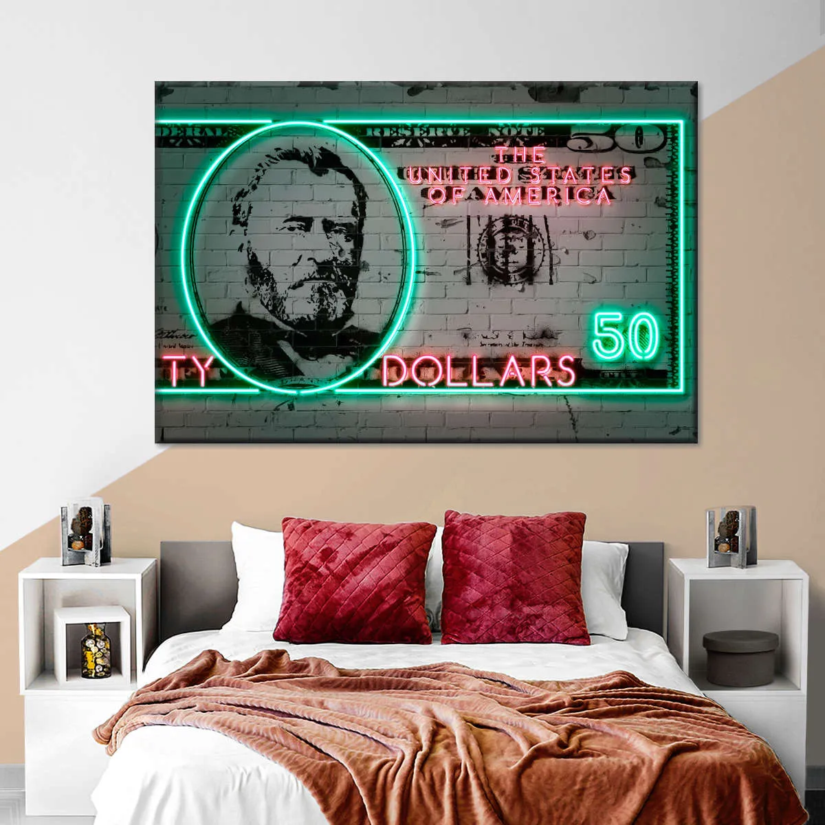 50 Dollars Wall Art