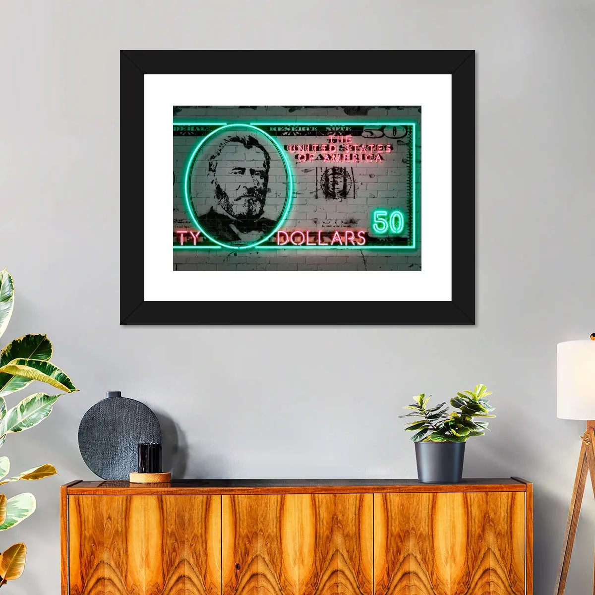 50 Dollars Wall Art
