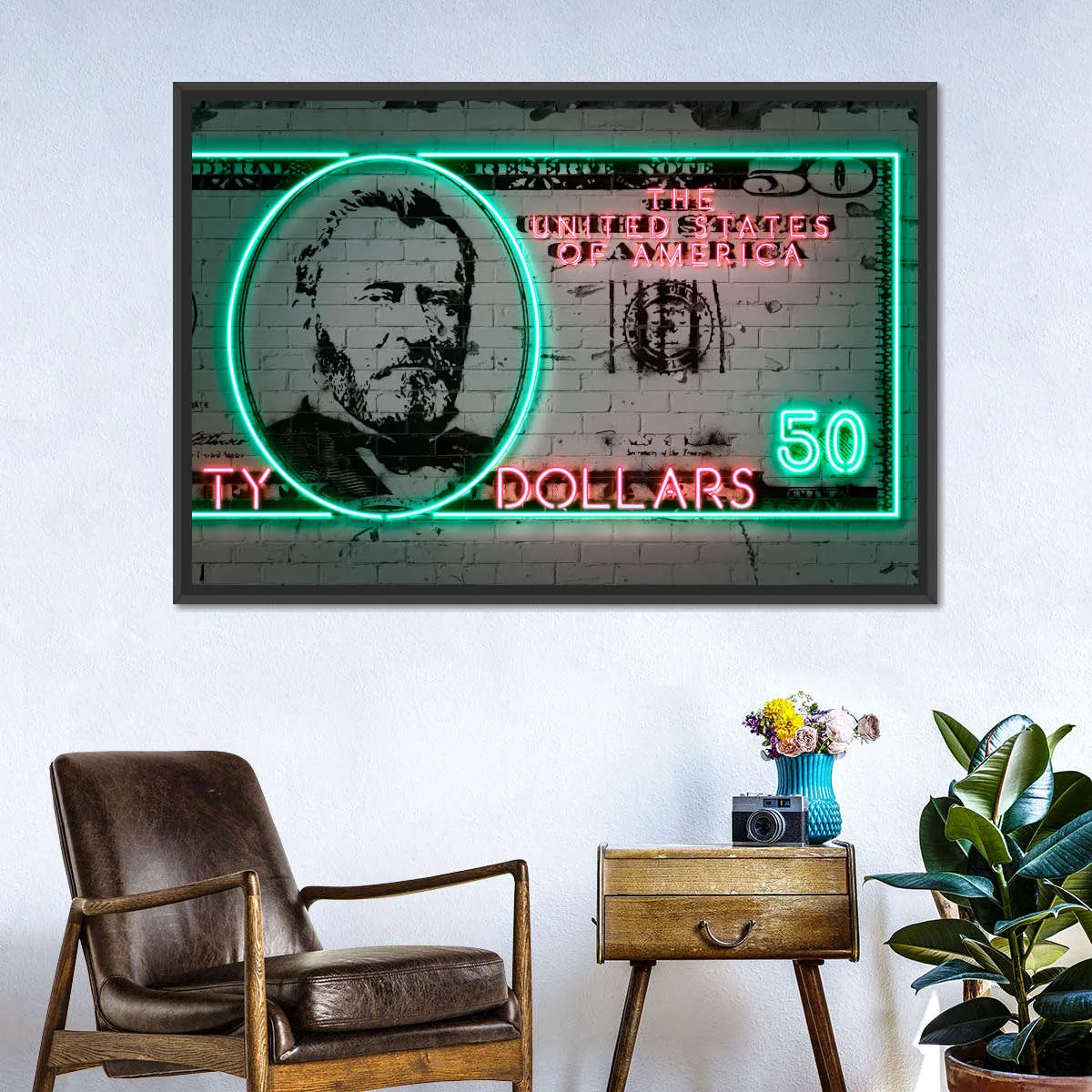 50 Dollars Wall Art