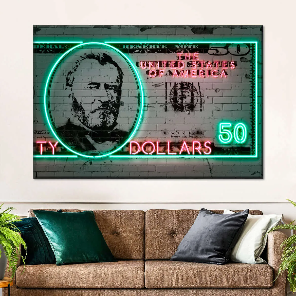 50 Dollars Wall Art