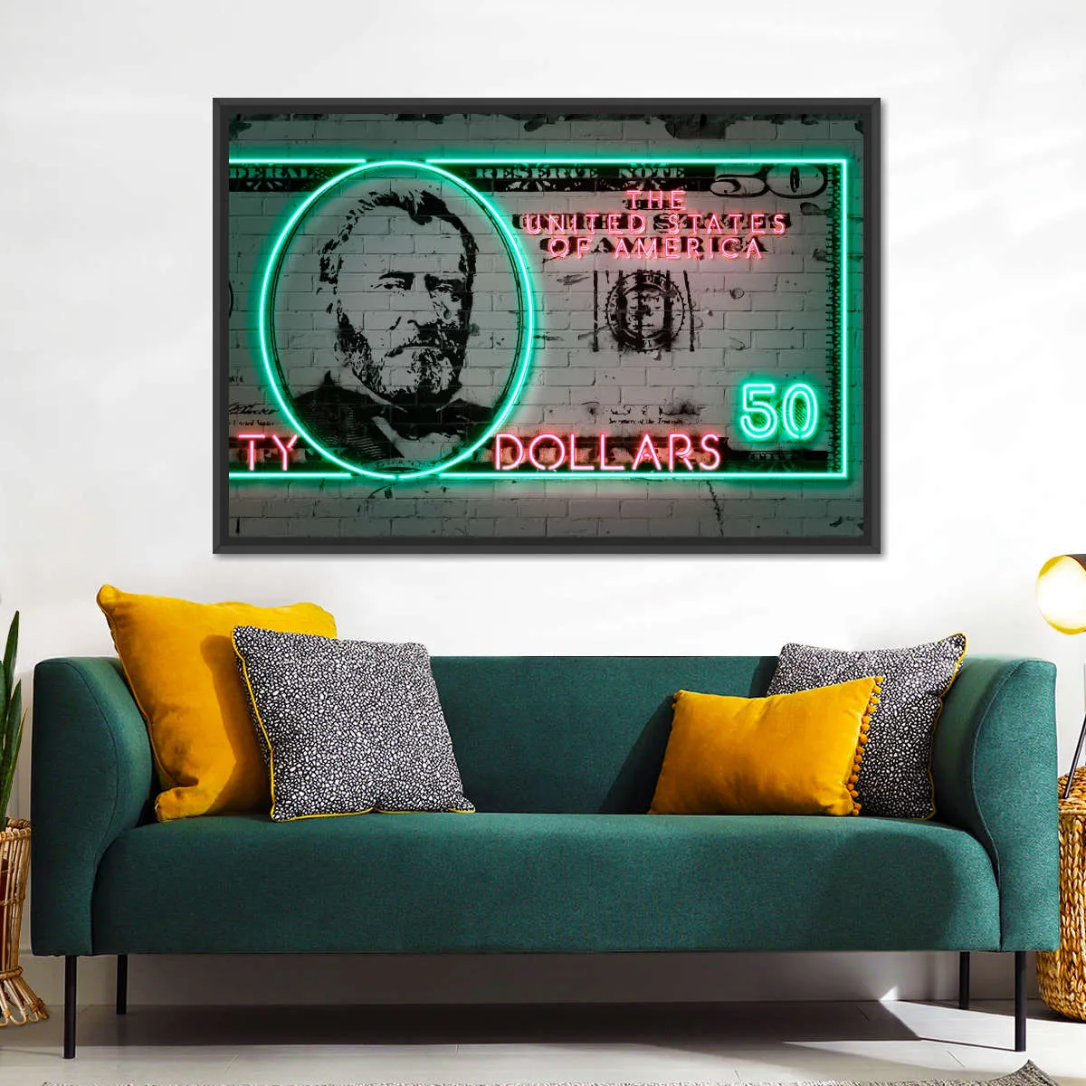 50 Dollars Wall Art
