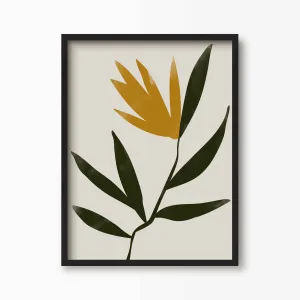 Abstract Single Flower Print
