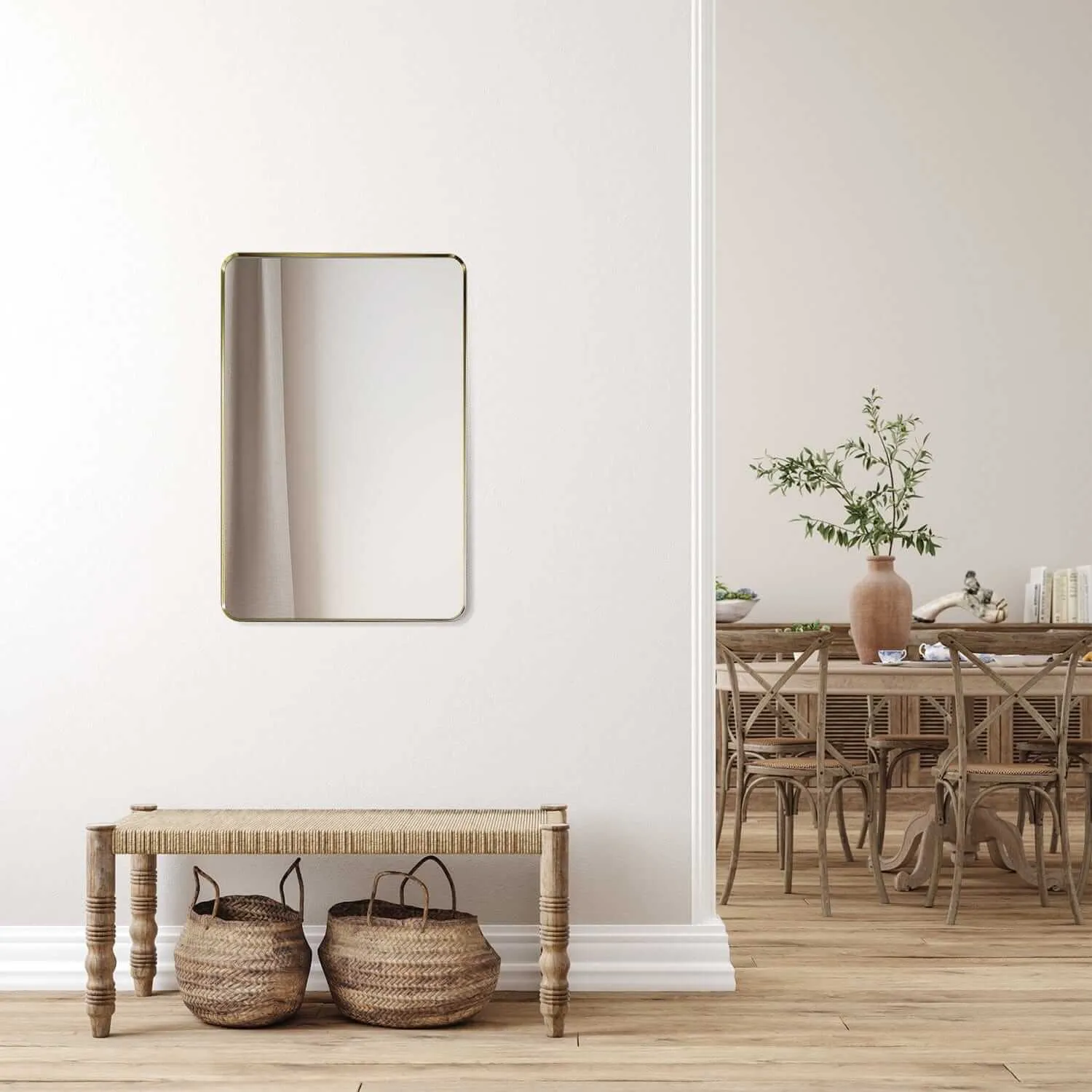Altair Nettuno 24" Aluminum Framed Bathroom Mirror