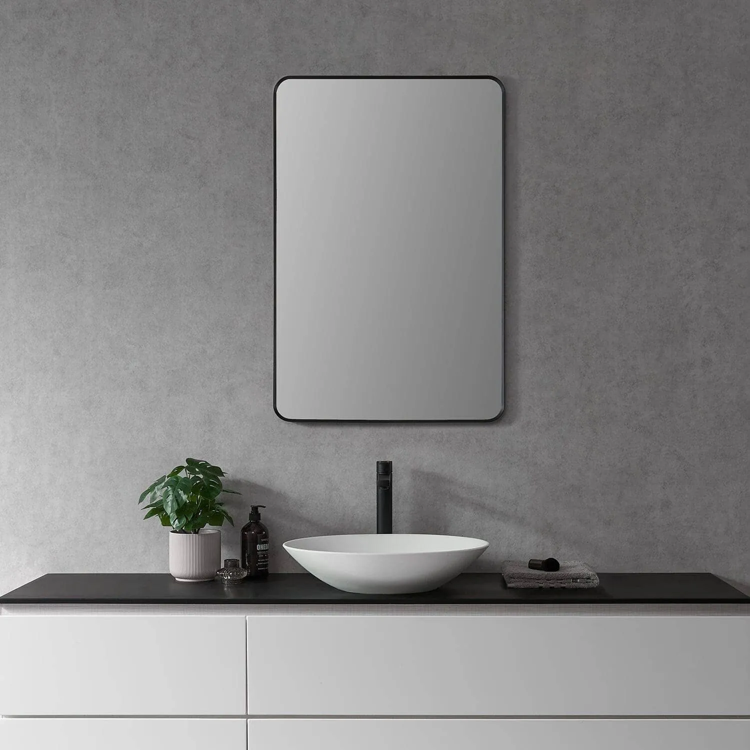 Altair Nettuno 24" Aluminum Framed Bathroom Mirror