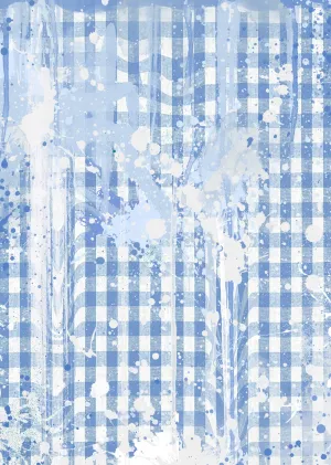 Alternative Blue Gingham Abstract Wall Art Print, Modern Abstract, Large Abstract Art, Abstract Wall Decor