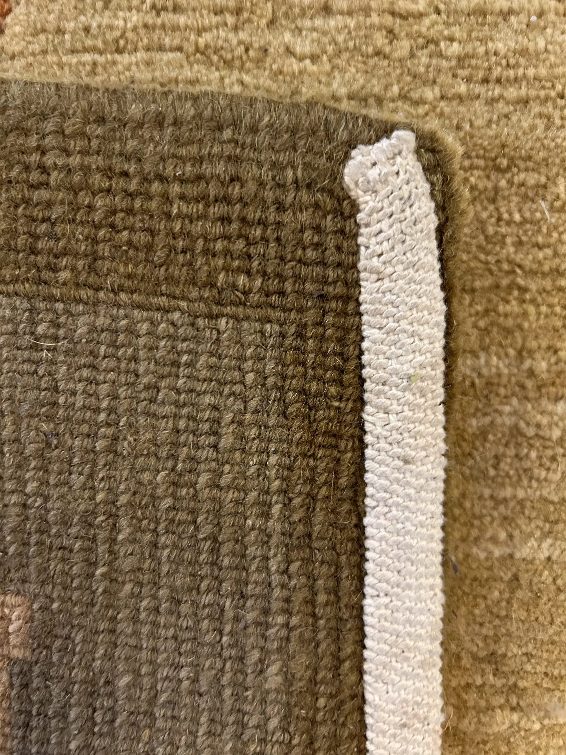 Area Rug, Extra Large, Wool, Rectangle, Olive Green, Rust, Tan, Brown, Floral Pattern