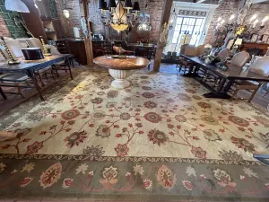Area Rug, Extra Large, Wool, Rectangle, Olive Green, Rust, Tan, Brown, Floral Pattern