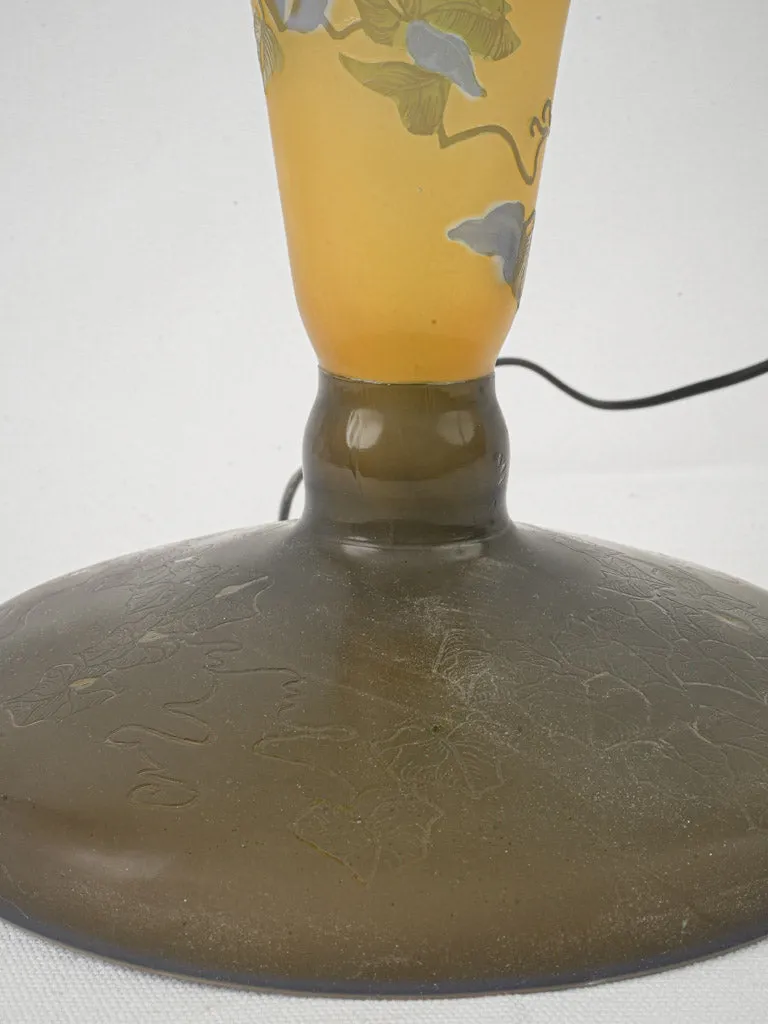 Art Nouveau Multilayered Glass Lamp in the Style of Gallé 22½"