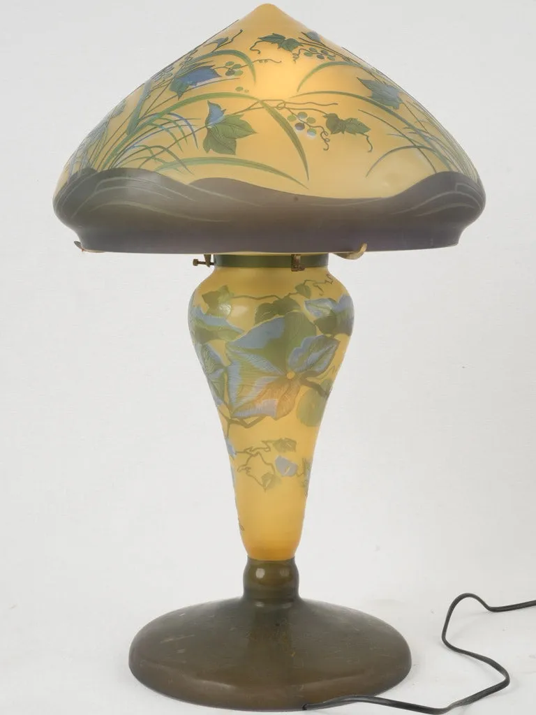 Art Nouveau Multilayered Glass Lamp in the Style of Gallé 22½"