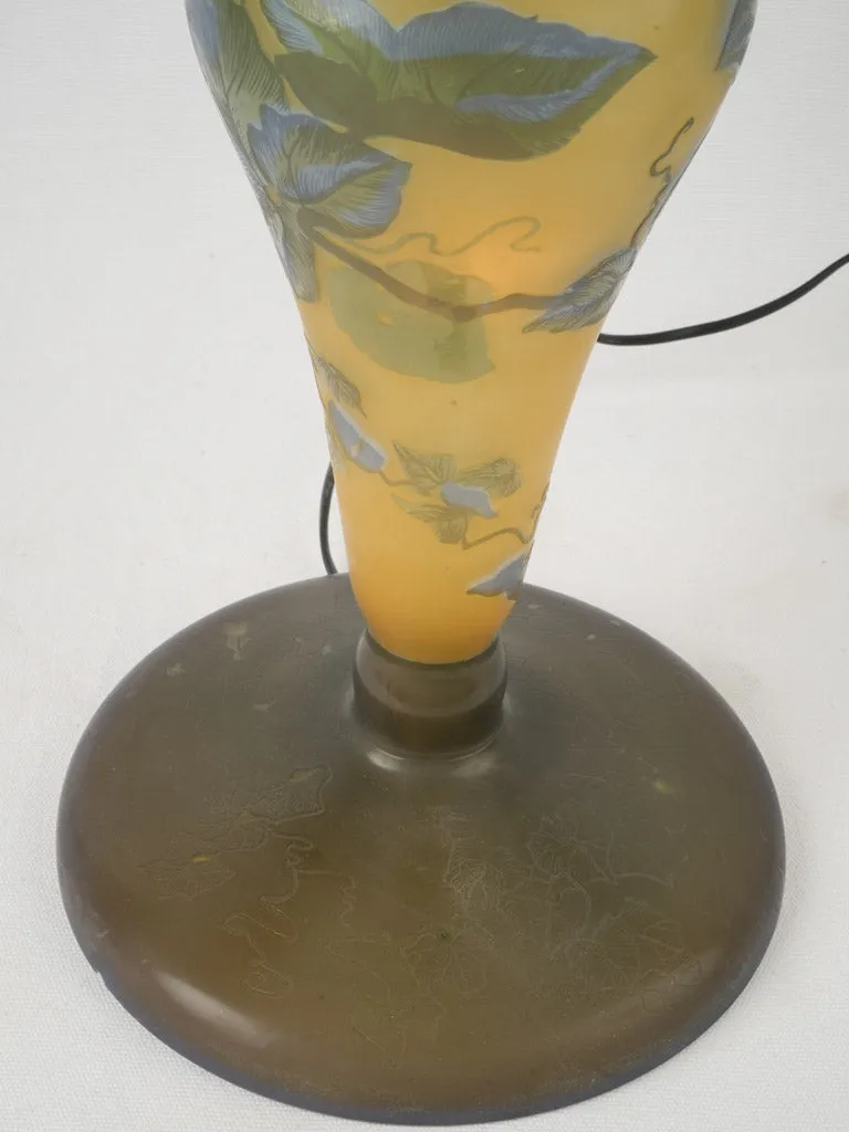Art Nouveau Multilayered Glass Lamp in the Style of Gallé 22½"