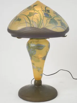 Art Nouveau Multilayered Glass Lamp in the Style of Gallé 22½"