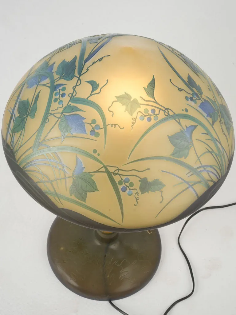 Art Nouveau Multilayered Glass Lamp in the Style of Gallé 22½"