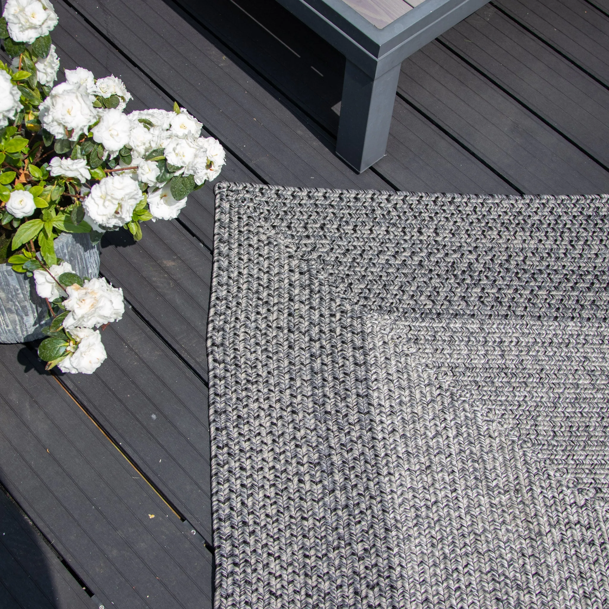 Artemis 290cm x 190cm Weatherproof Indoor and Outdoor Rug in Slate Grey