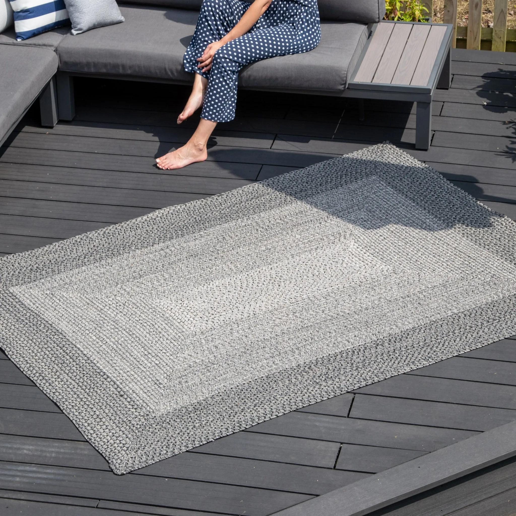 Artemis 290cm x 190cm Weatherproof Indoor and Outdoor Rug in Slate Grey