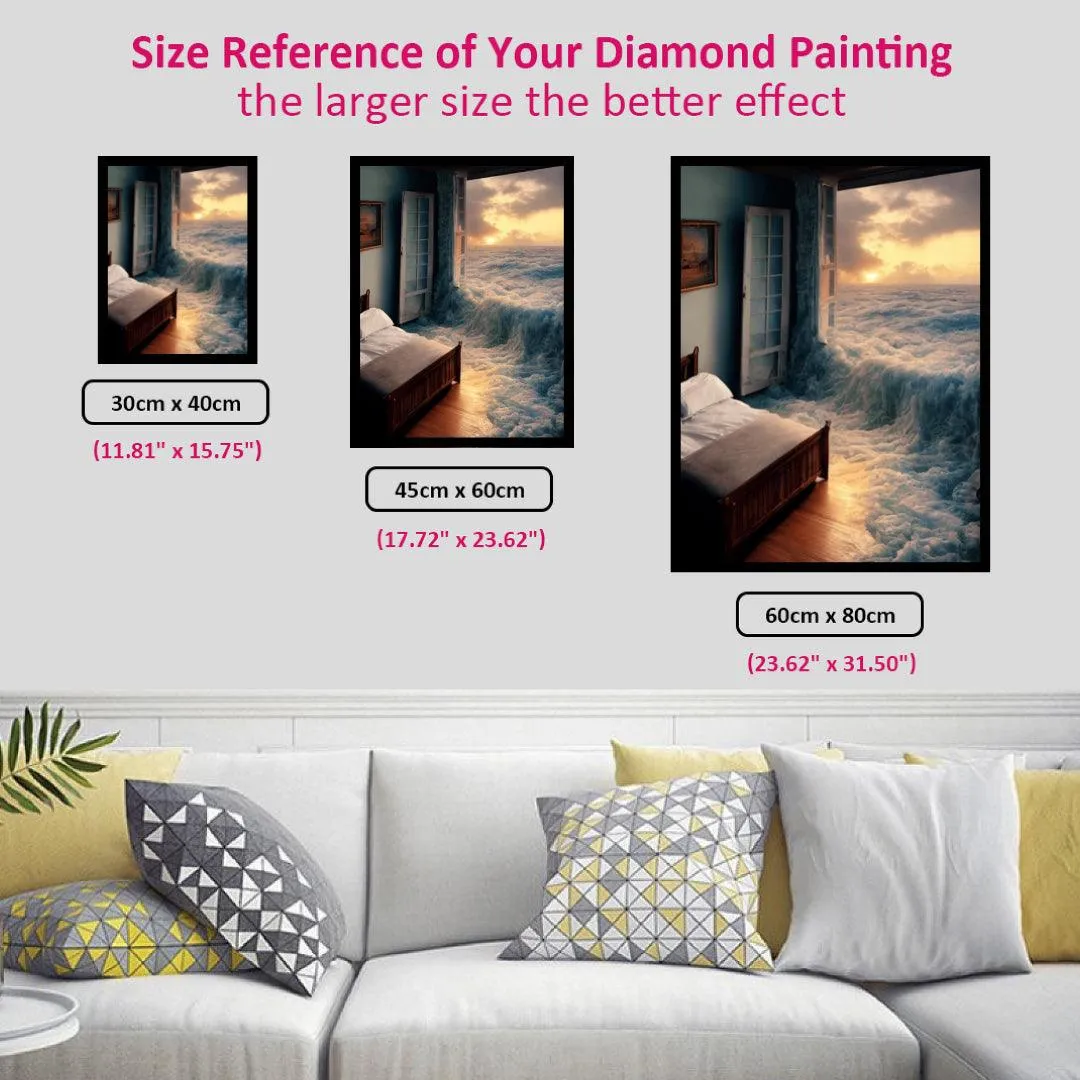 Bedroom Melting into the Ocean