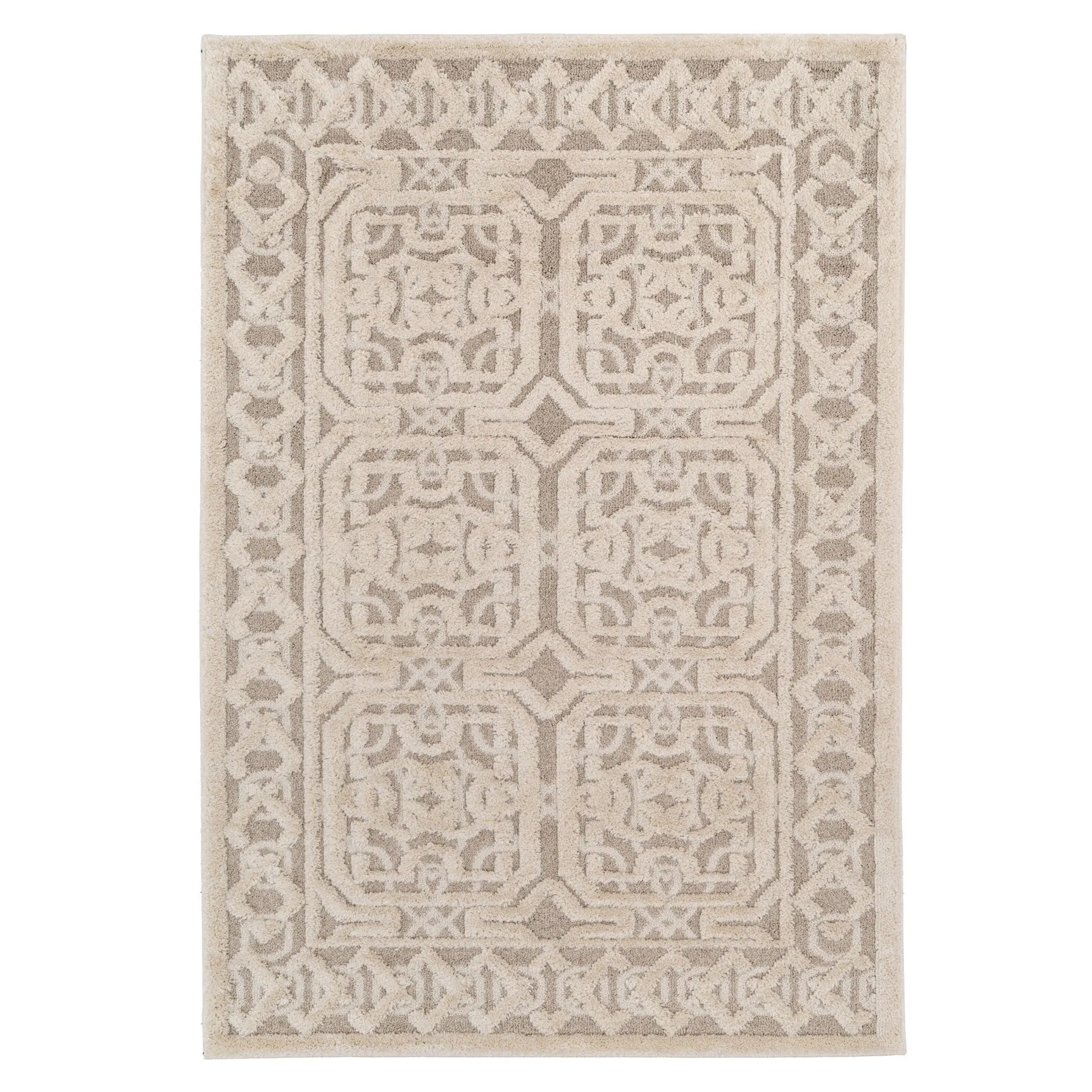 Beige White Heritage Rug - Meya