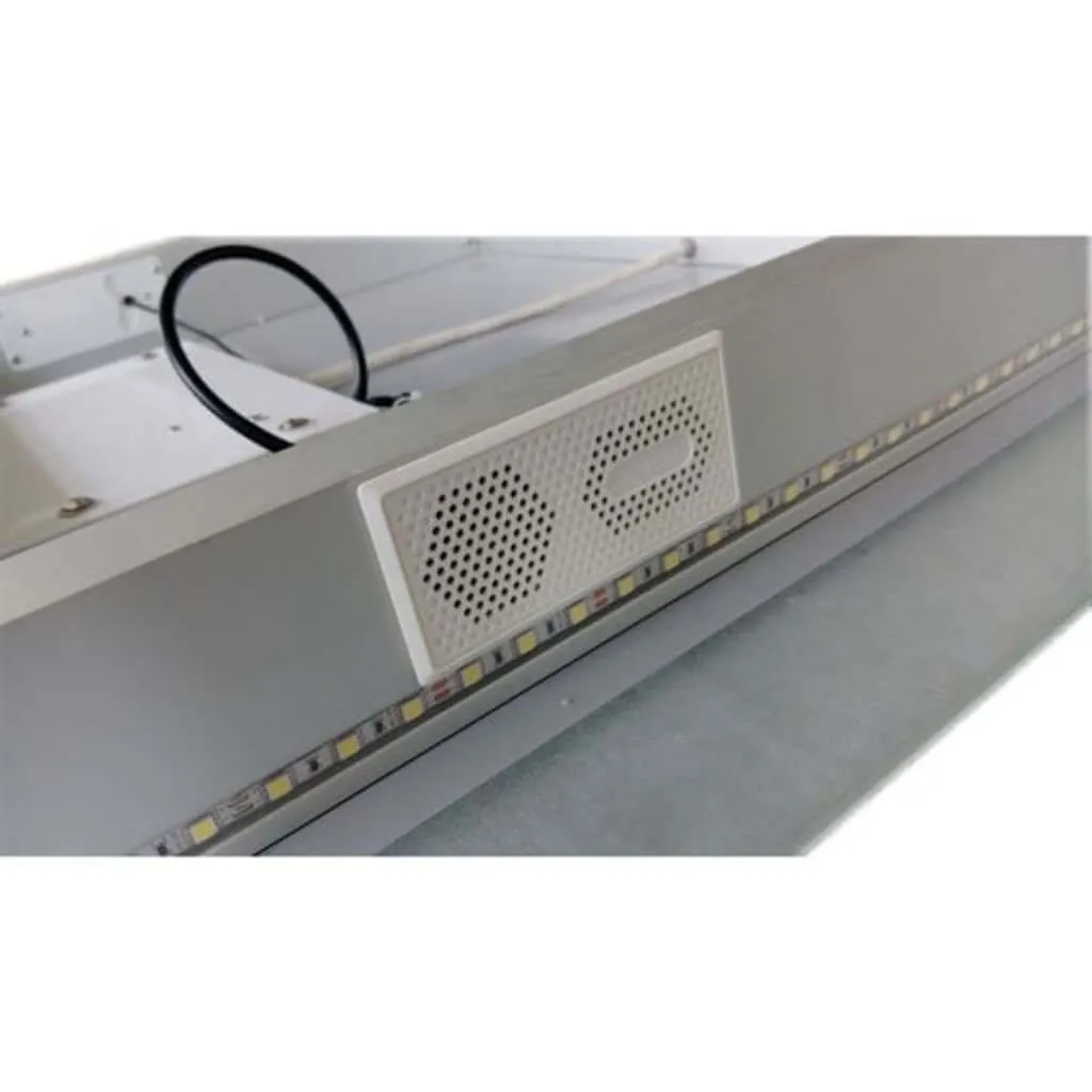 Bellaterra LED Bordered Illuminated Mirror with Bluetooth Speakers