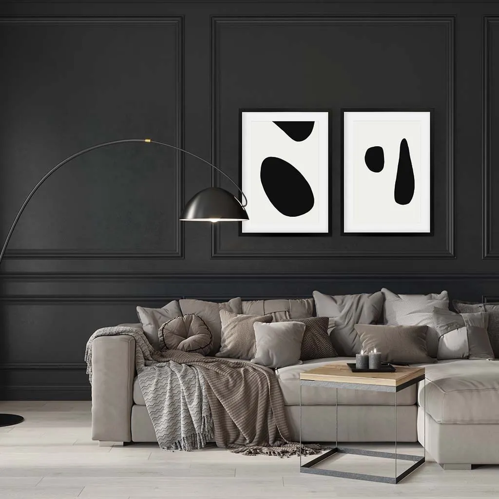 Black & White Shapes - Print Set Of 2