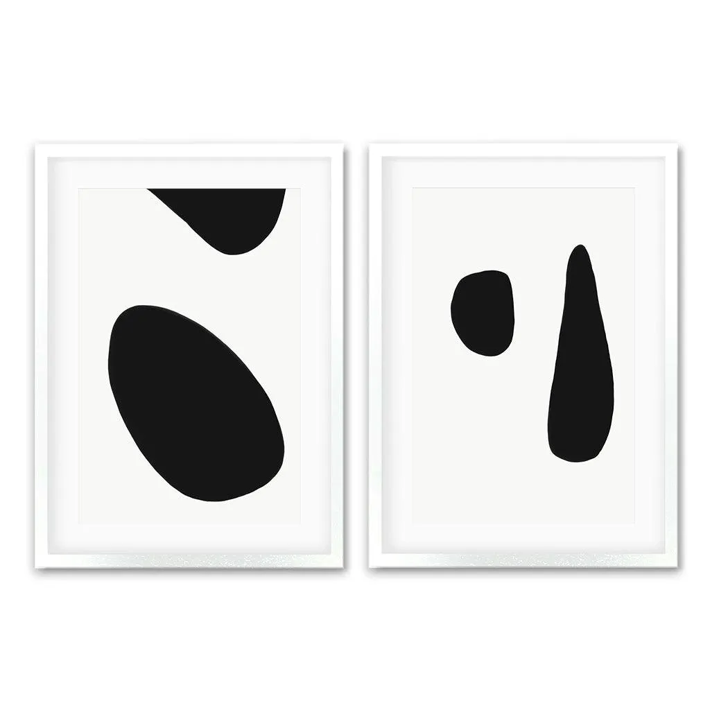 Black & White Shapes - Print Set Of 2