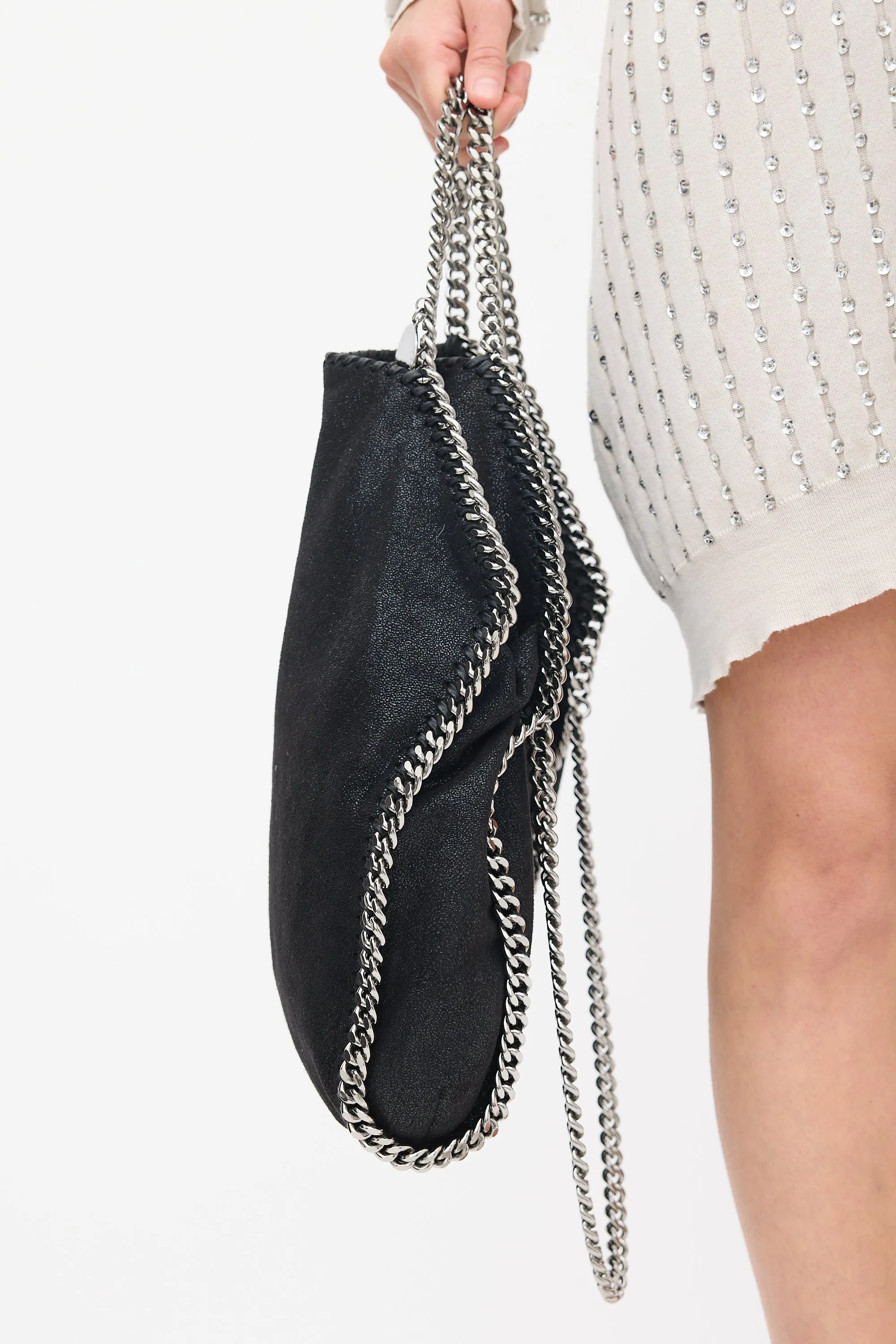 Black Vegan Large Falabella Tote Bag