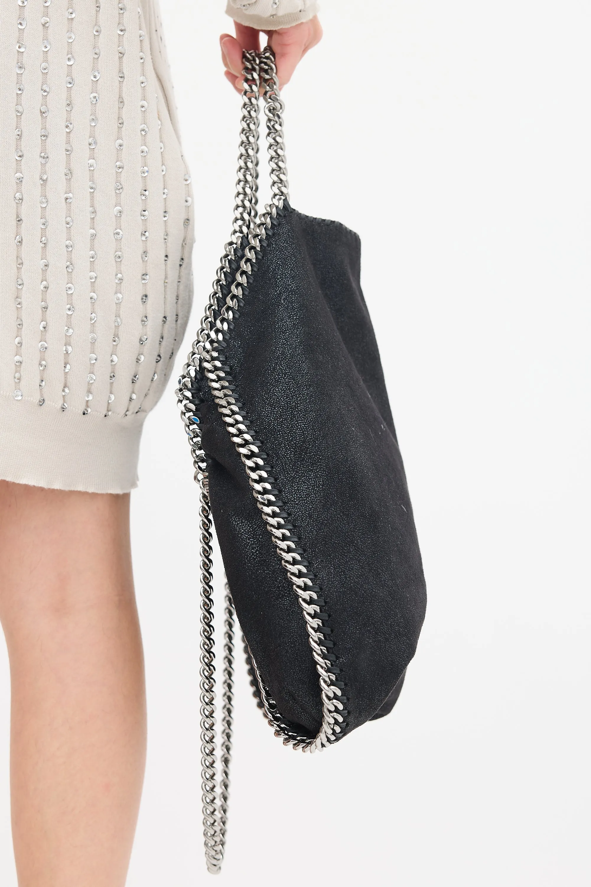 Black Vegan Large Falabella Tote Bag