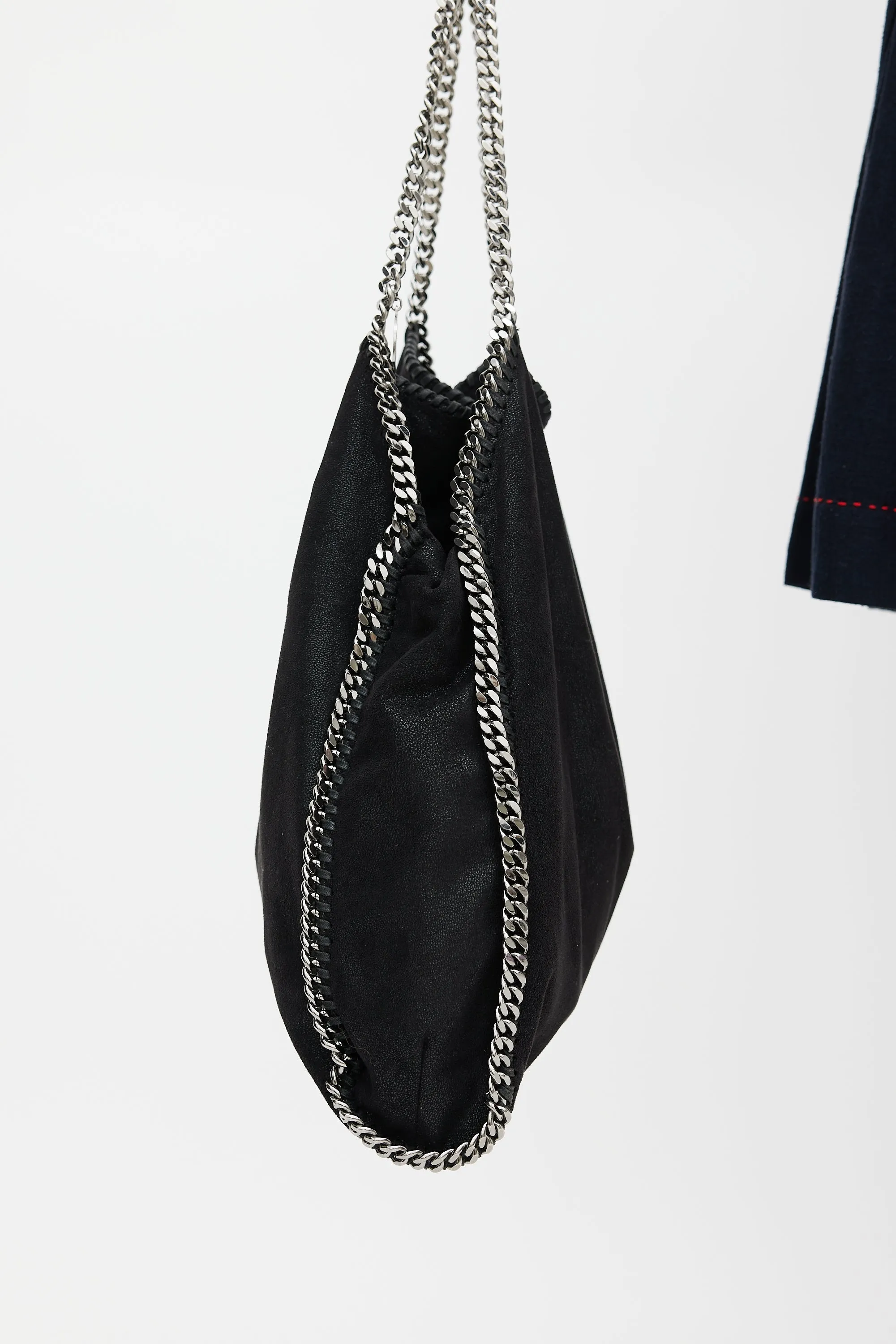 Black Vegan Leather Large Falabella Tote Bag