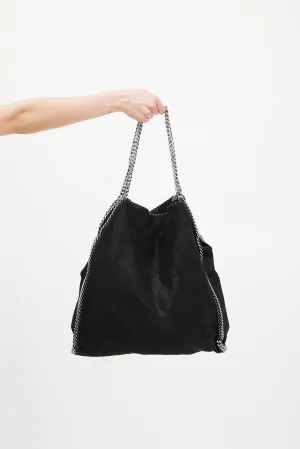 Black Vegan Leather Large Falabella Tote Bag