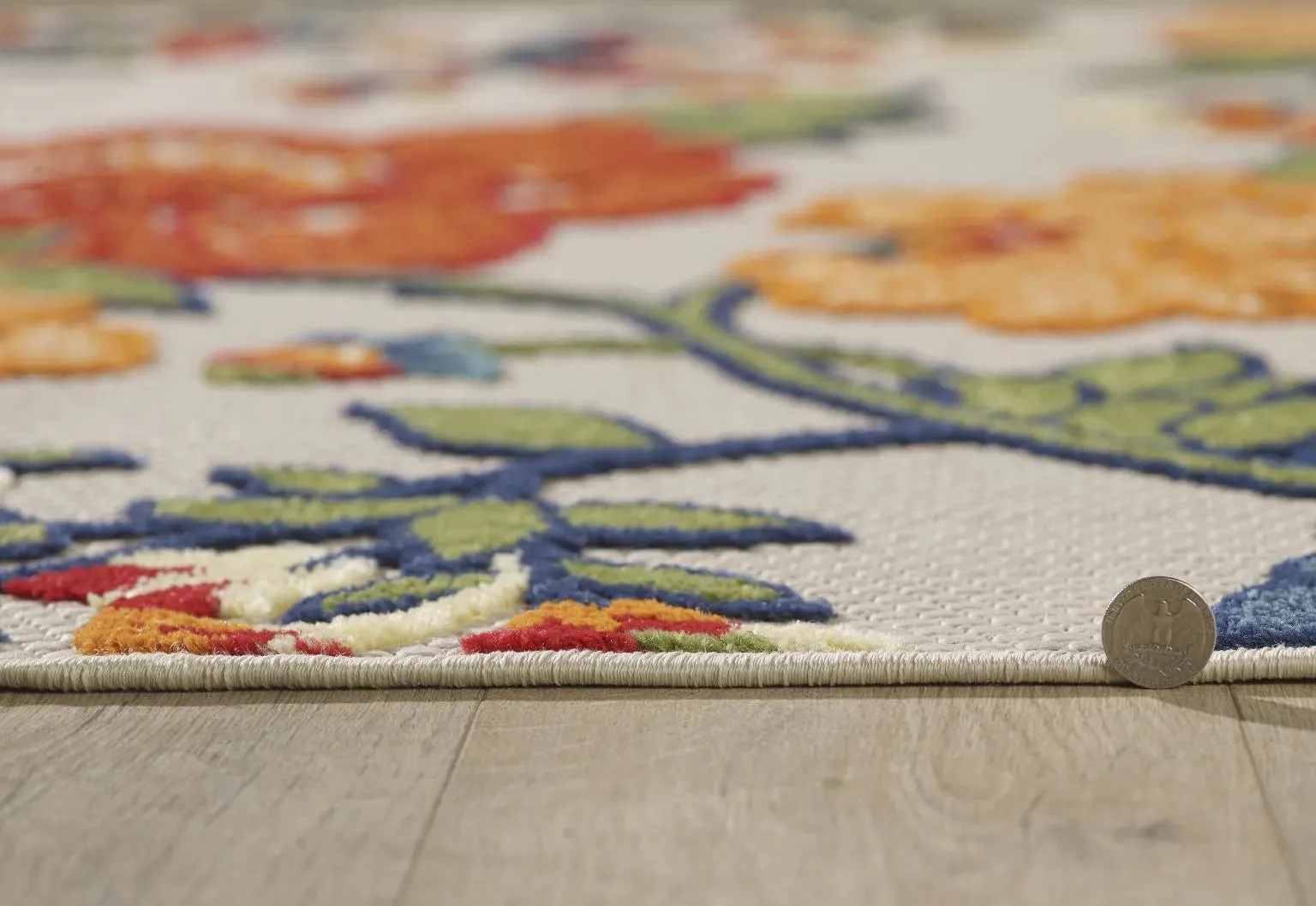 Calla 6937 Ivory Floral Vine Rug