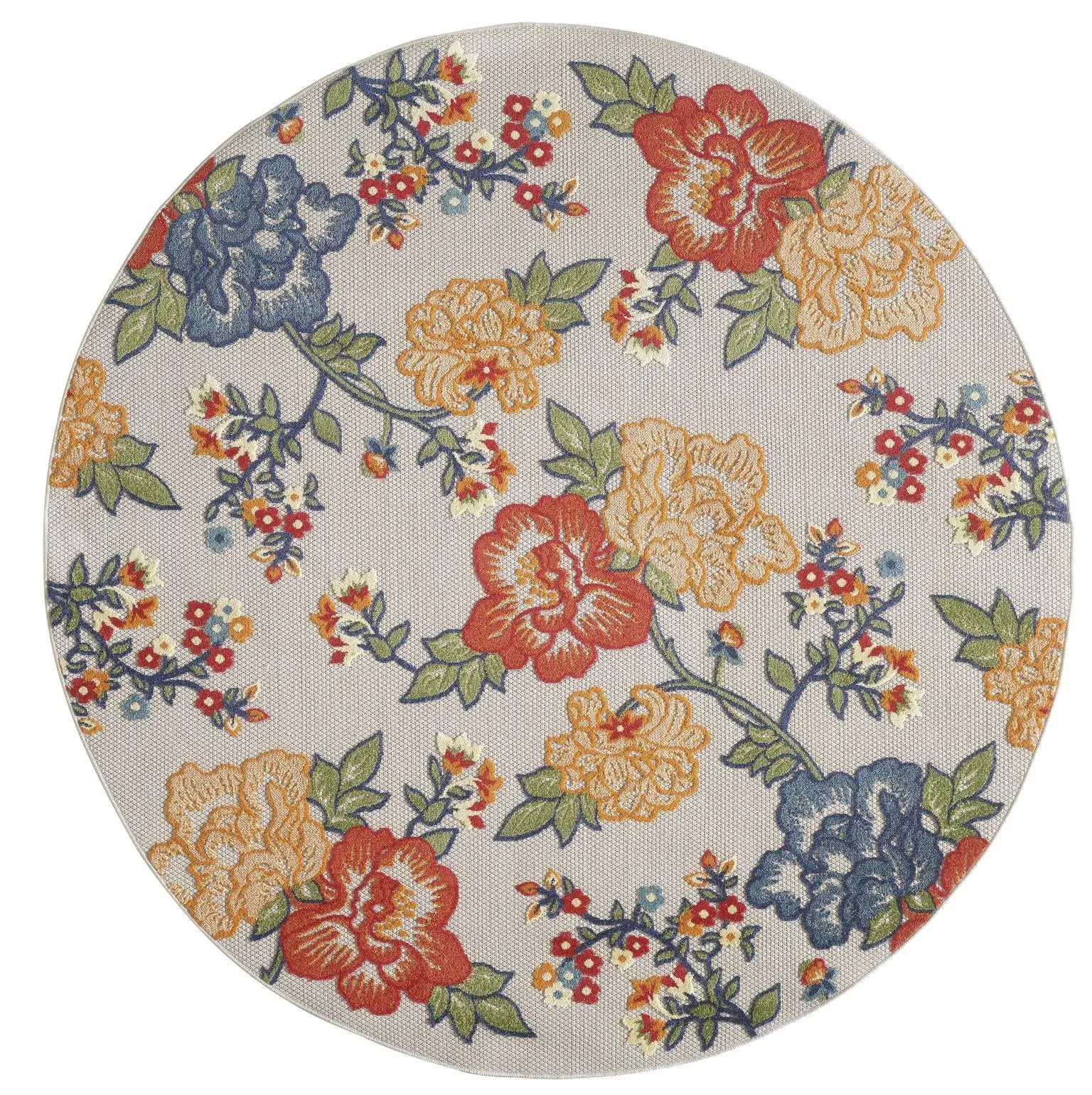 Calla 6937 Ivory Floral Vine Rug